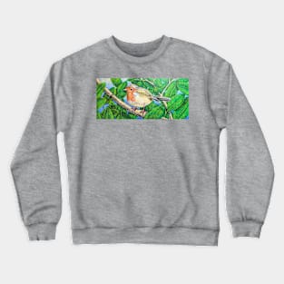 English Robin color ink Crewneck Sweatshirt